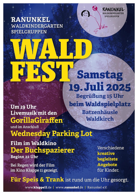 Plakat Ranunkel Waldfest 2025