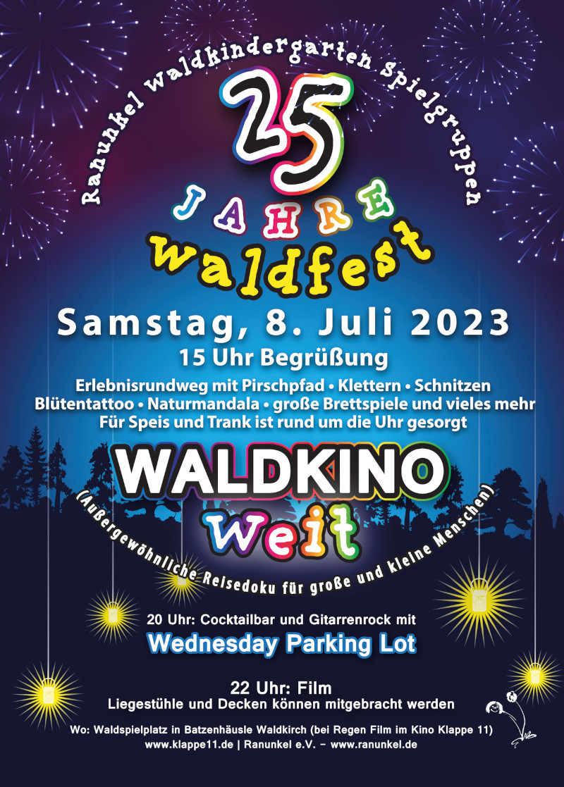 Plakat Waldfest Ranunkel 2023